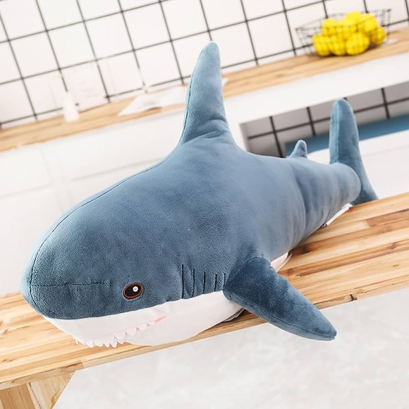 Giant Shark Plush Stuffed Animal TikTok Toy Soft Reading Pillow Lovey Ocean Cozy - Picture 3 of 11